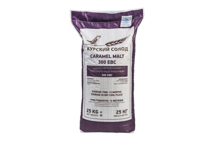 Солод ячменный специальный российский, дробленый, Карамельный, 300, Курский солод, мешок 1 кг