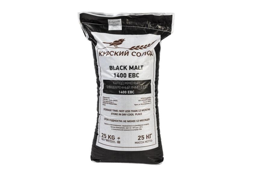 Солод ячменный специальный российский, Жженый, 1400, Курский солод, мешок 25 кг