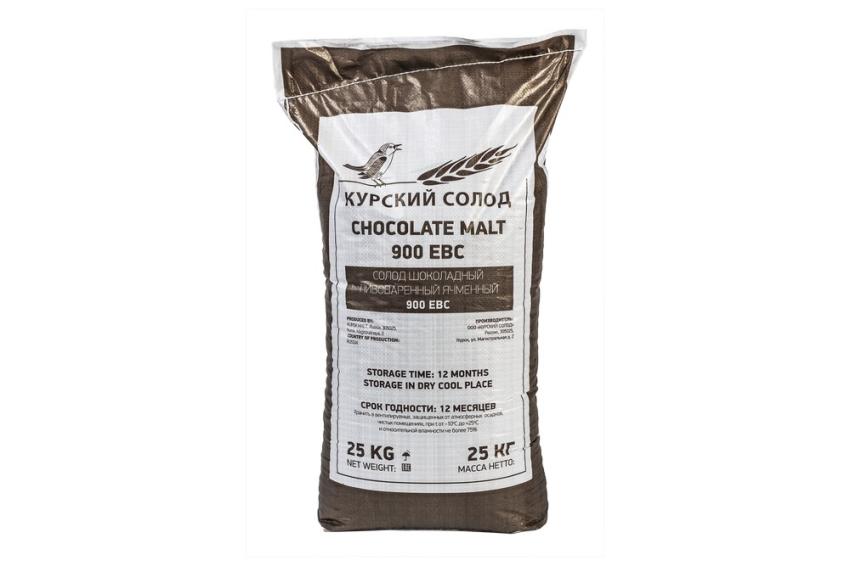 Солод ячменный специальный российский, Шоколадный, Курский солод, мешок 1 кг