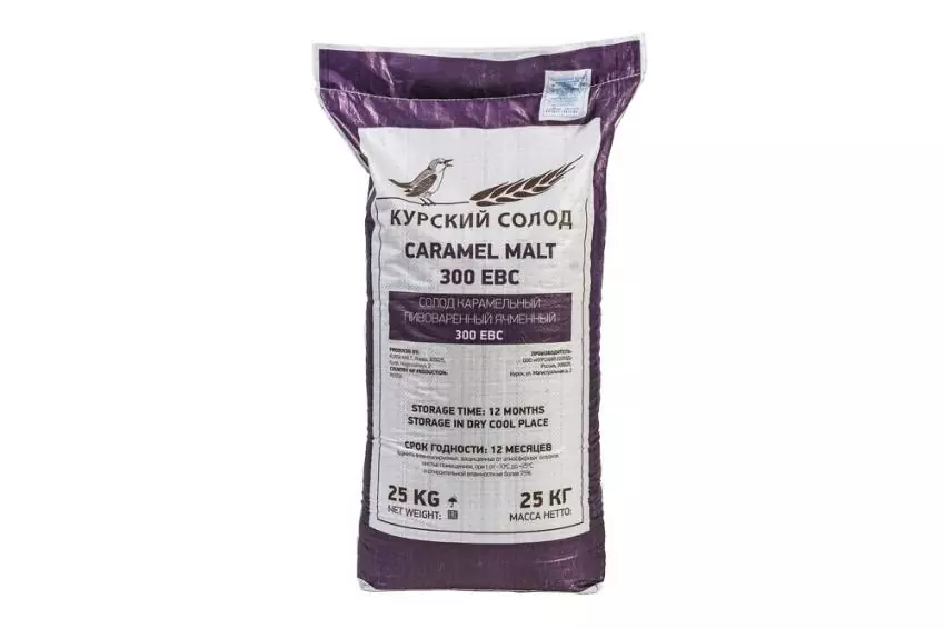 Солод ячменный специальный российский, Карамельный, 300, Курский солод, мешок 5 кг