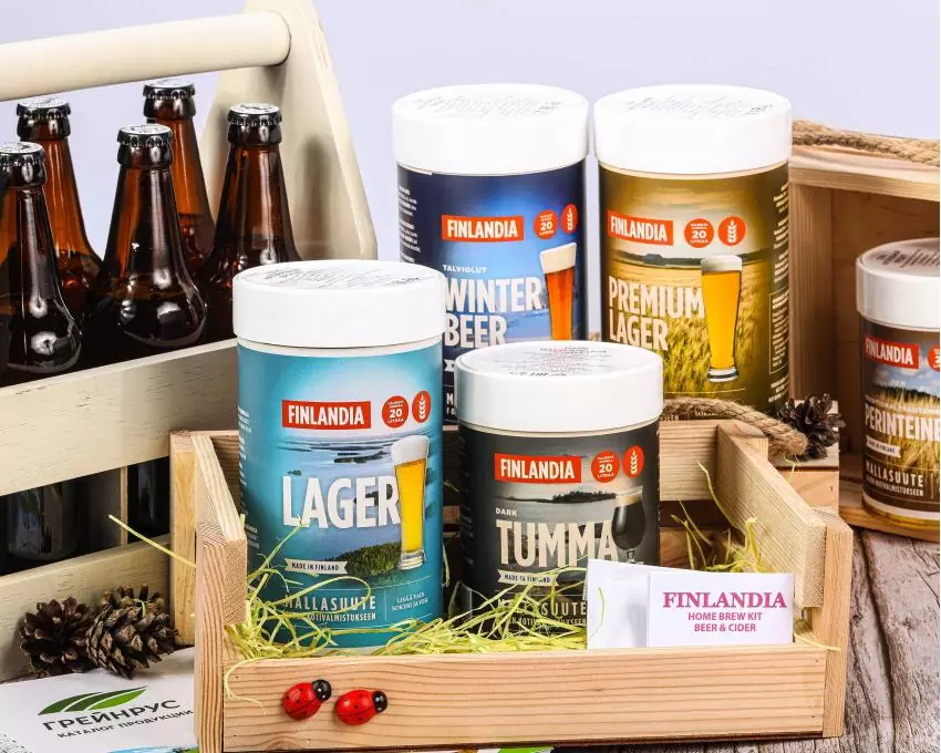 Пивной набор Finlandia Lager, банка 1,5 кг, Senson Oy, Финляндия