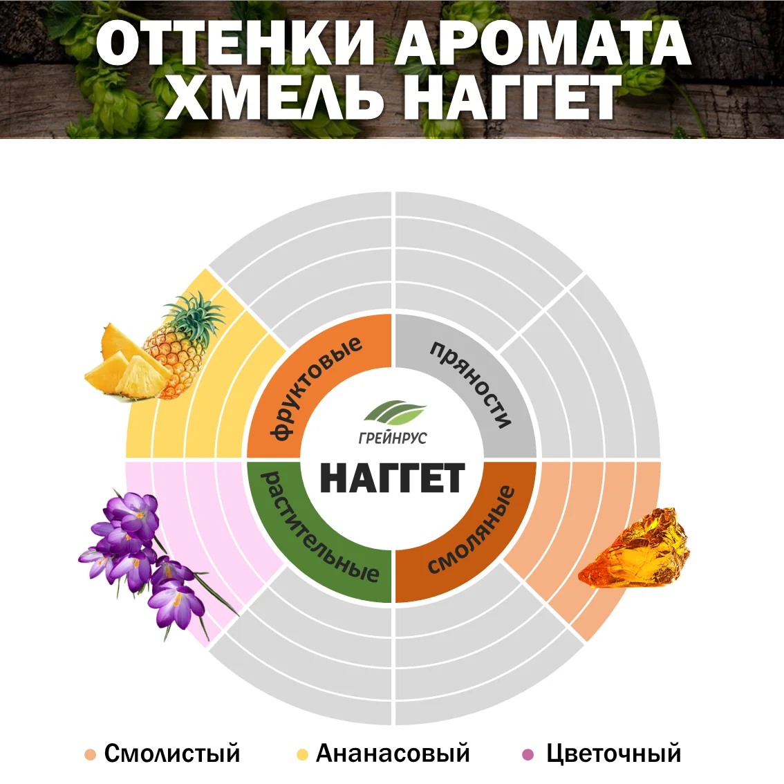 Хмель гранулированный Наггет
