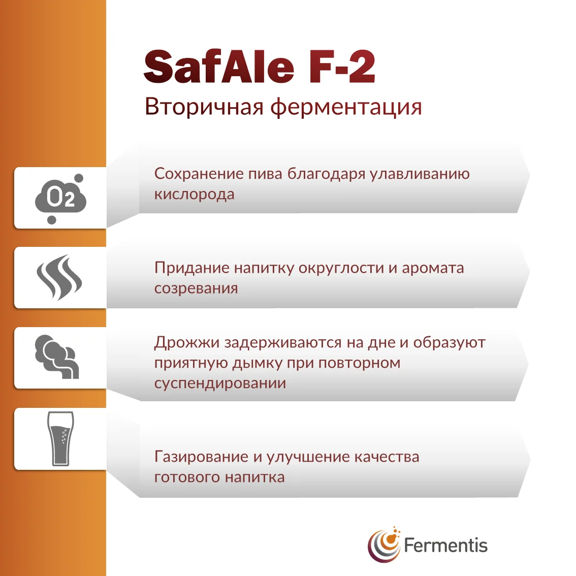 Дрожжи пивные Safale F-2, Бельгия, Fermentis, пакеты 25 г