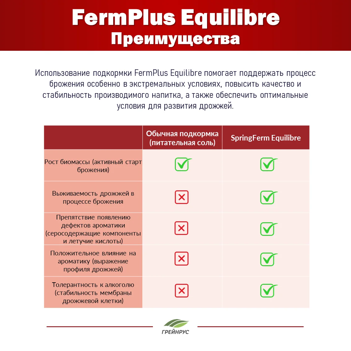 Активатор брожения FermPlus Equilibre, пакет 20 г