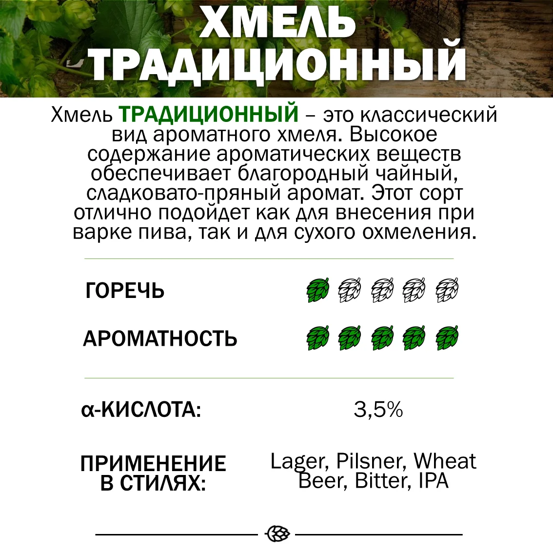 Хмель гранулированный Халлертауэр Традишн