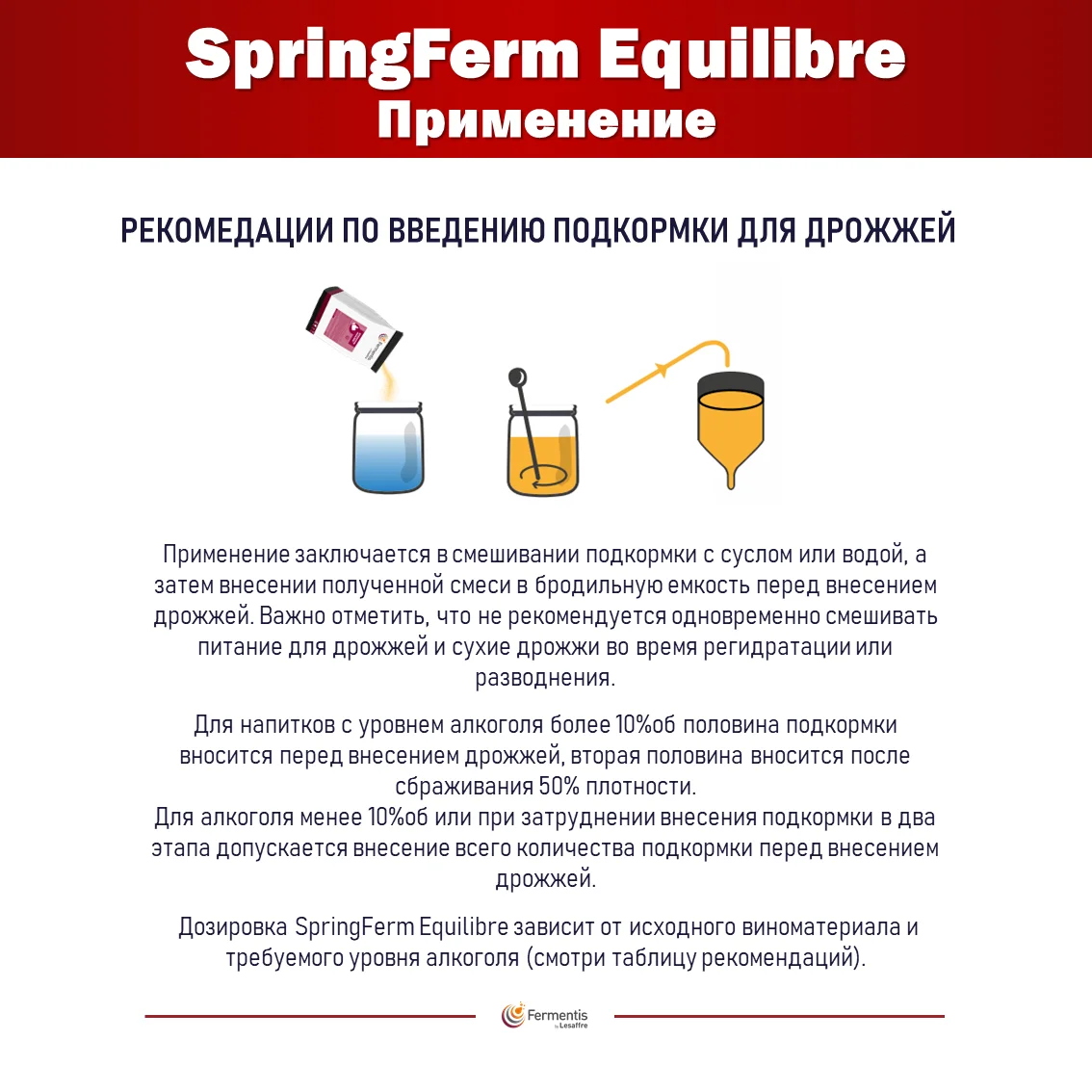 Активатор брожения SpringFerm Equilibre, пакет 0,5 кг