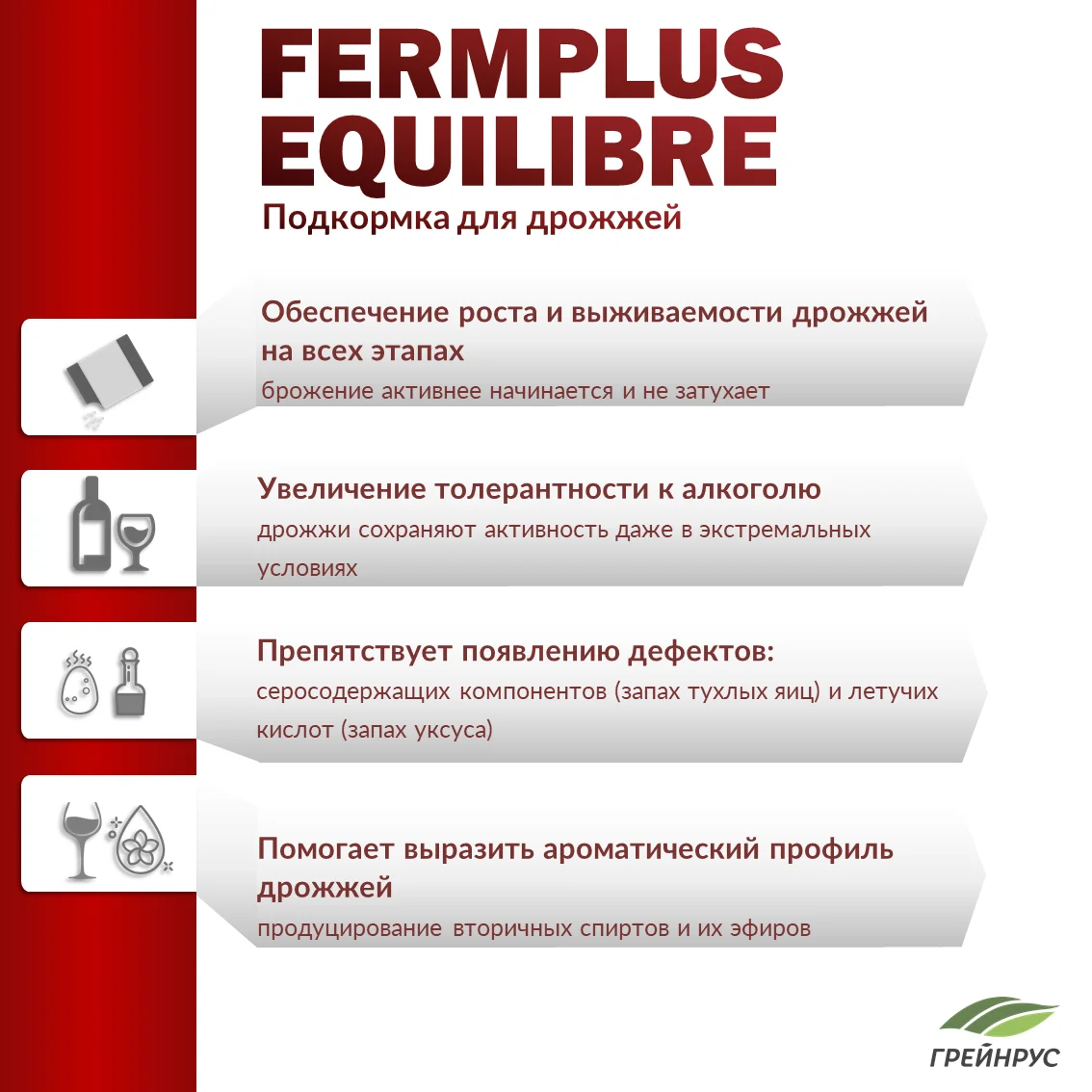 Активатор брожения FermPlus Equilibre, пакет 20 г